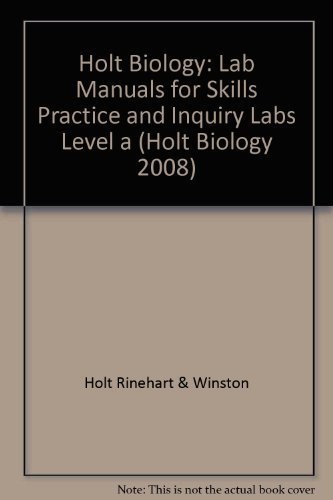 Holt biology lab manual for - holt, biology: