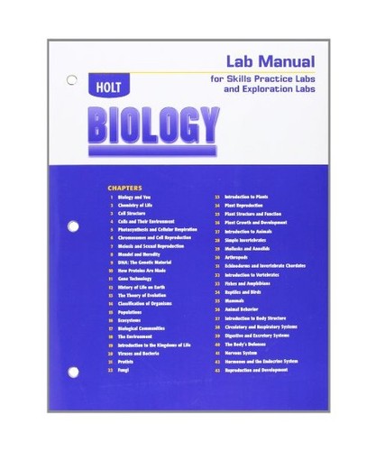 Holt biology lab - biology, manual